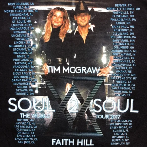 Tim McGraw and Faith Hill Country 2017 Tour t-shirt - Picture 5 of 5